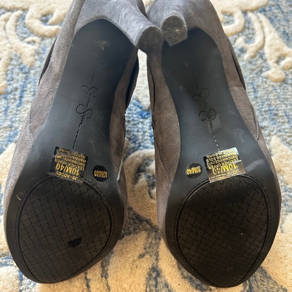 Jessica Simpson Addey Grey Suede Ankle Platform Bootie Size 10 - Picture 4 of 4